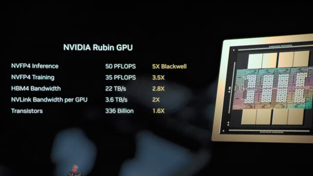 Neue Spezifikationen: Nvidia Rubin ist bei HBM4 und NVLink jetzt langsamer
